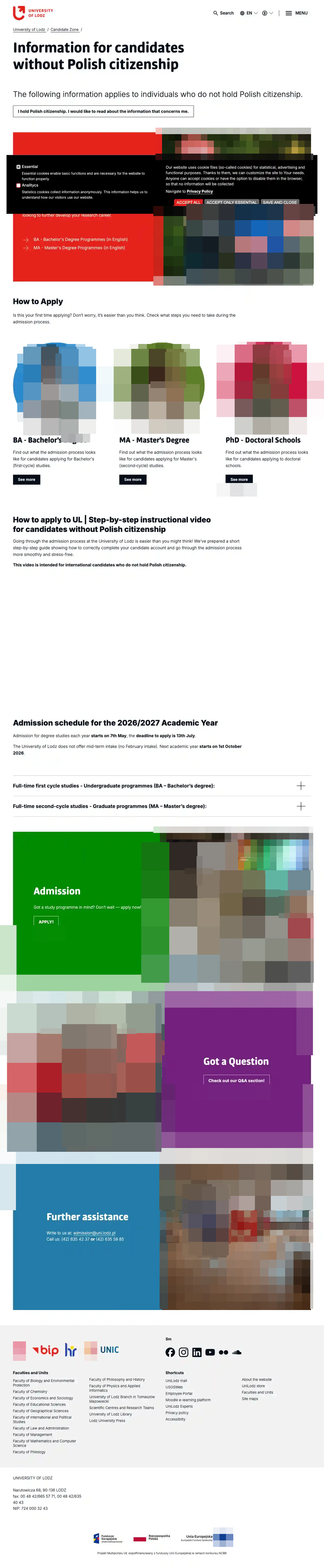 Tuition fee page — University of Lodz