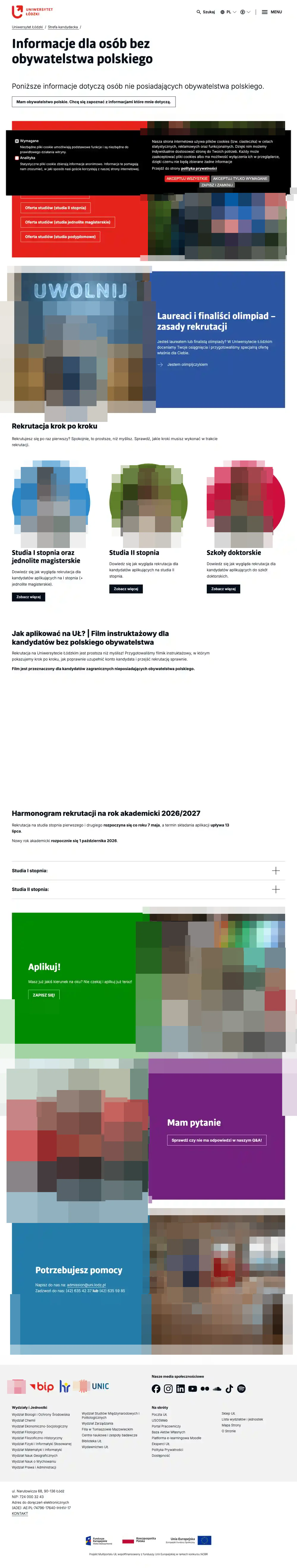 Tuition fee page — University of Lodz