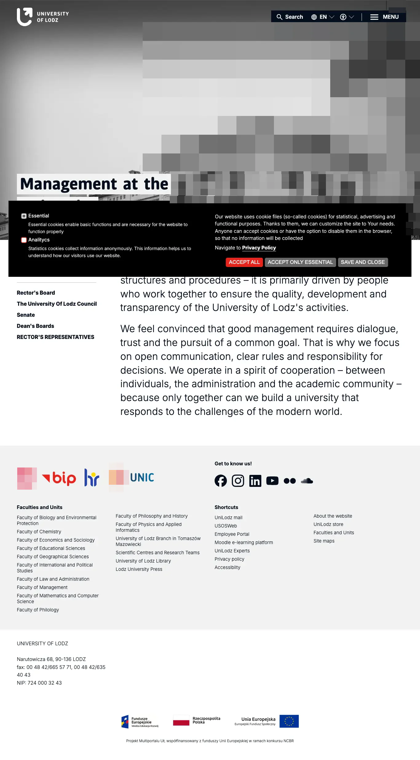 Tuition fee page — University of Lodz