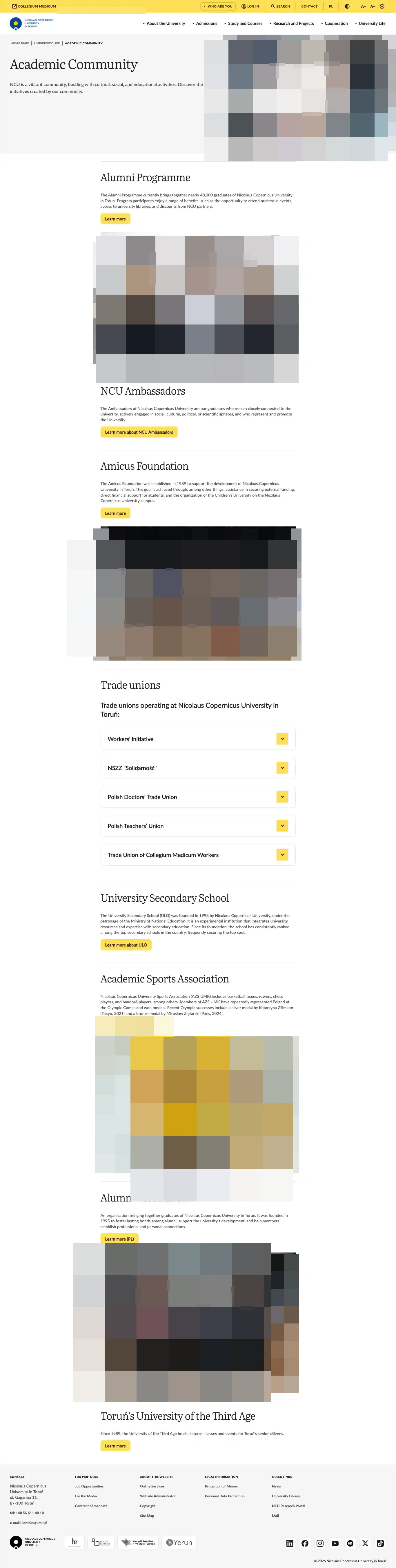 Tuition fee page — Nicolaus Copernicus University in Torun