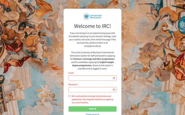 Application system — University of Wroclaw