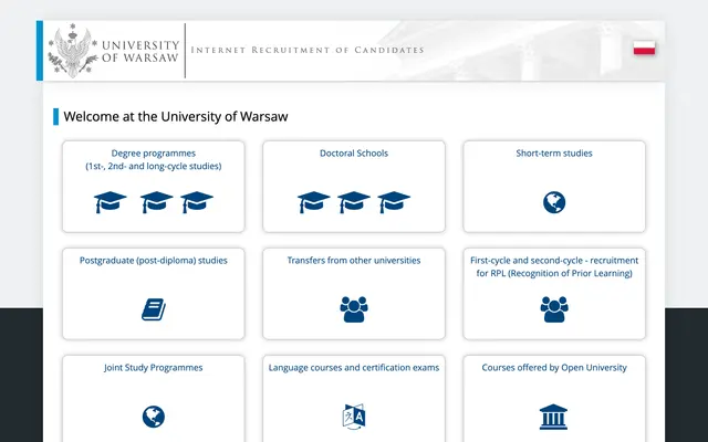 Application system — University of Warsaw