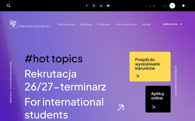 Application system — Wroclaw University of Science and Technology