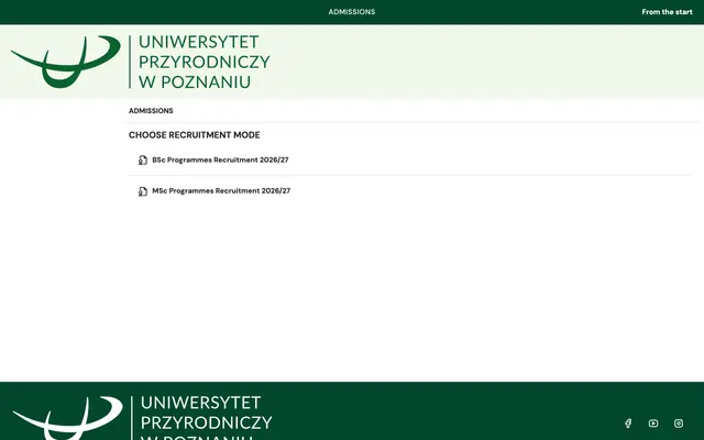 Application system — Poznan University of Life Sciences