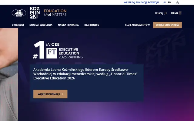 University website — Kozminski University