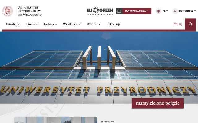University website — Wroclaw University of Environmental and Life Sciences