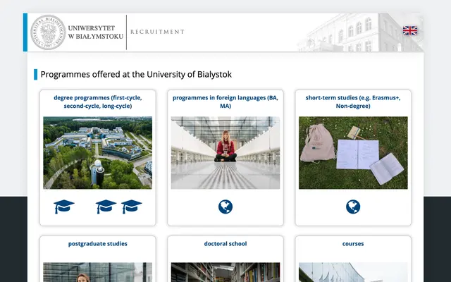 Application system — University of Bialystok