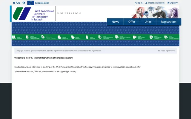 Application system — West Pomeranian University of Technology in Szczecin