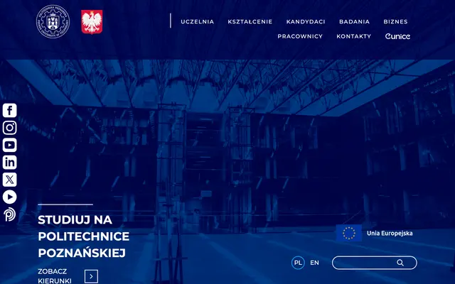 University website — Poznan University of Technology