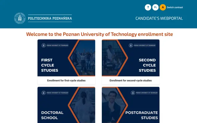 Application system — Poznan University of Technology