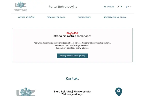 Application system — University of Zielona Gora