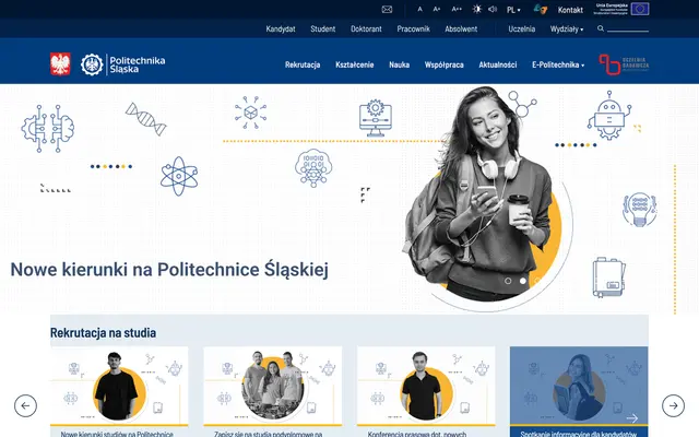 University website — Silesian University of Technology