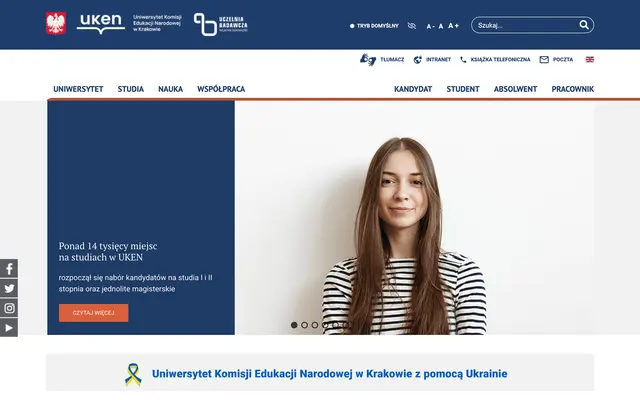 University website — University of the National Education Commission, Krakow