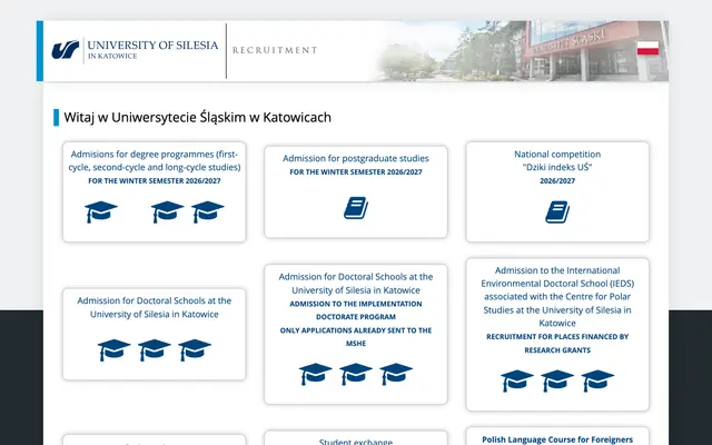 Application system — University of Silesia in Katowice