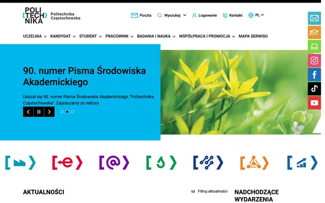 University website — Czestochowa University of Technology