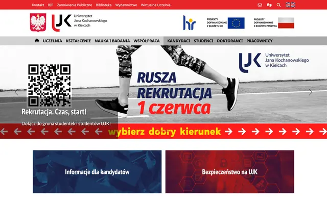 University website — Jan Kochanowski University in Kielce