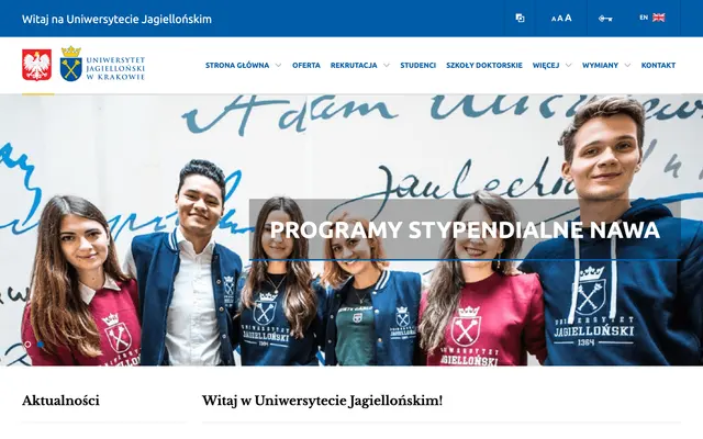 Admissions page — Jagiellonian University
