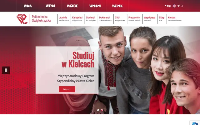 University website — Kielce University of Technology
