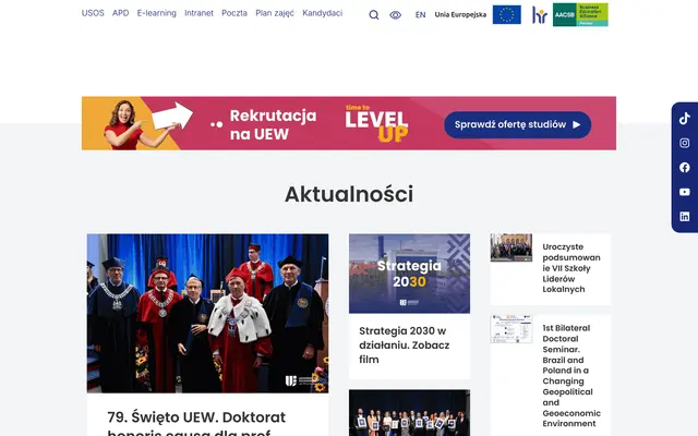 University website — Wroclaw University of Economics and Business