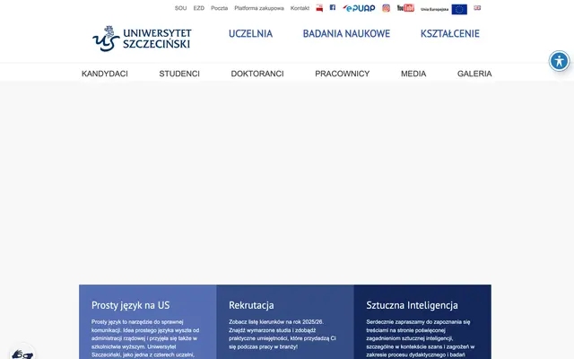 University website — University of Szczecin