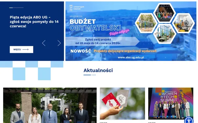 University website — University of Gdansk