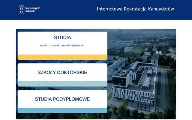 Application system — University of Gdansk