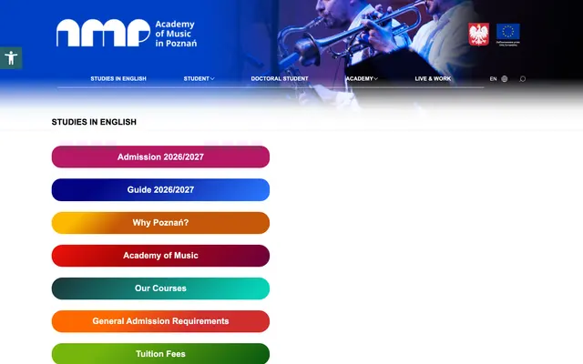 Admissions page — Ignacy Jan Paderewski Academy of Music in Poznan
