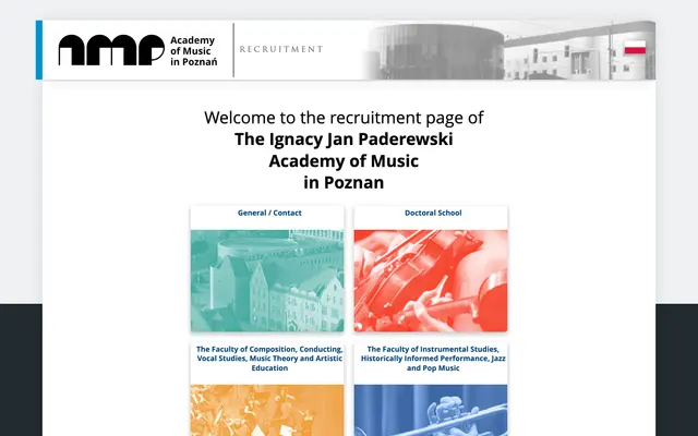 Application system — Ignacy Jan Paderewski Academy of Music in Poznan