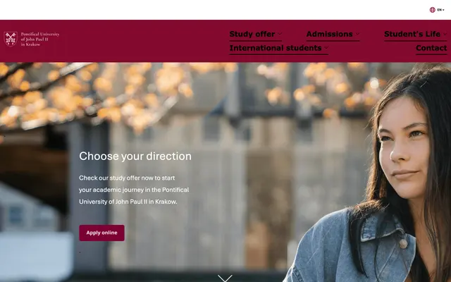 Admissions page — Pontifical University of John Paul II in Krakow