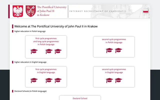 Application system — Pontifical University of John Paul II in Krakow