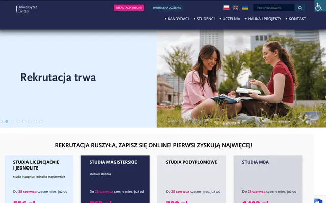 University website — Collegium Civitas