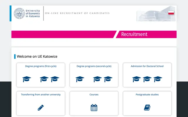 Application system — University of Economics in Katowice