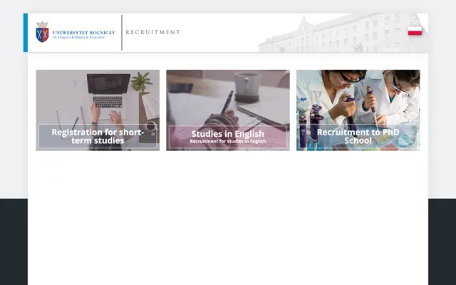 Application system — University of Agriculture in Krakow