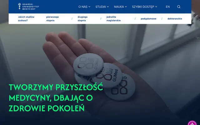 University website — Medical University of Gdansk