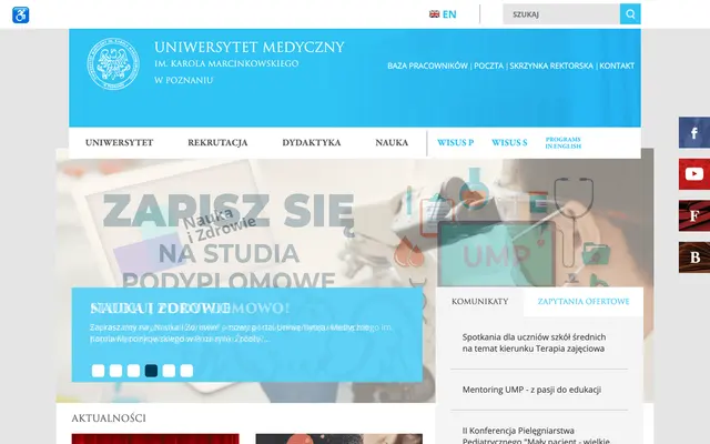 University website — Poznan University of Medical Sciences