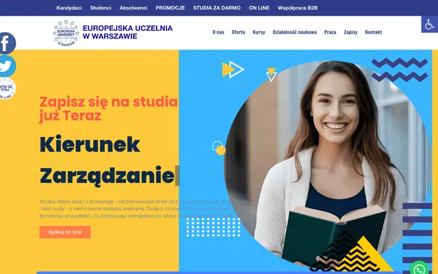 University website — European University in Warsaw