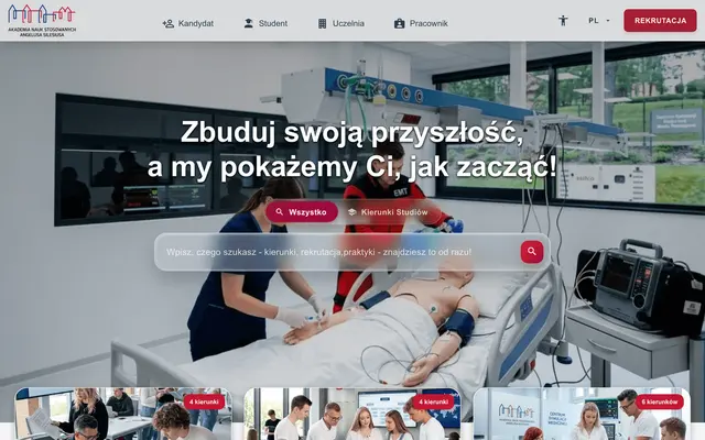 University website — Angelus Silesius University of Applied Sciences
