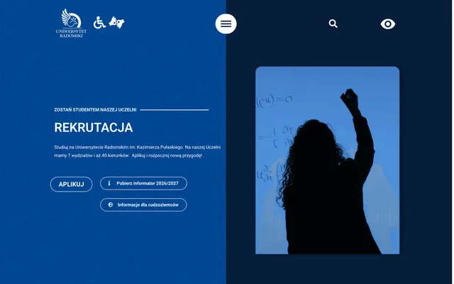 Admissions page — Kazimierz Pulaski Radom University