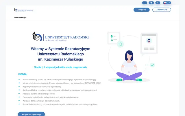 Application system — Kazimierz Pulaski Radom University