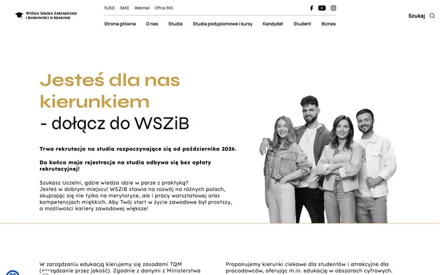 Admissions page — School of Management and Banking in Krakow