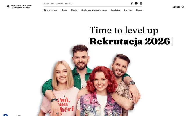 University website — School of Management and Banking in Krakow