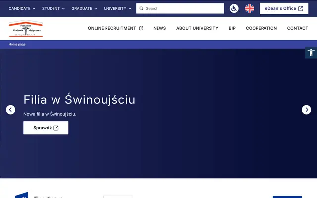 Admissions page — Poznan Medical University of Applied Sciences