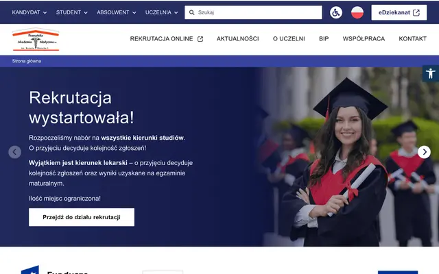 University website — Poznan Medical University of Applied Sciences