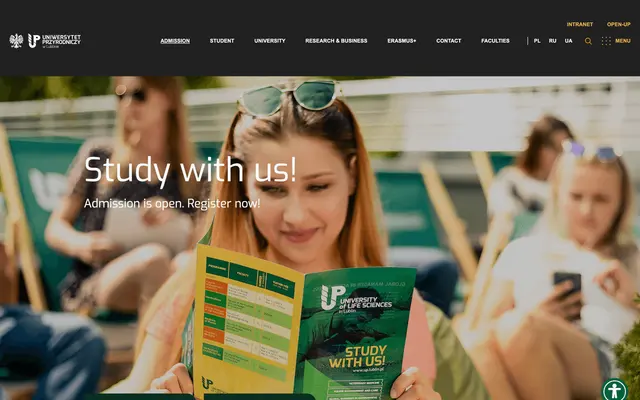 Admissions page — University of Life Sciences in Lublin