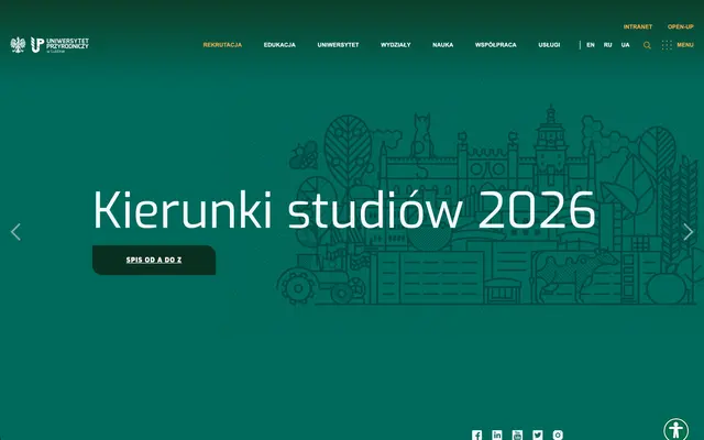 University website — University of Life Sciences in Lublin