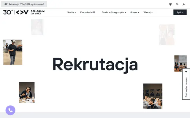 Admissions page — Collegium Da Vinci in Poznan