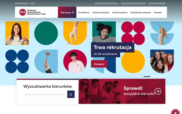 University website — University of Humanities and Economics in Lodz