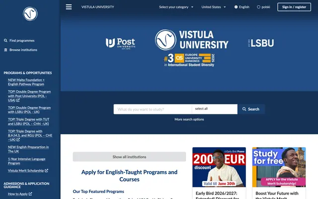Application system — Managerial University of Applied Sciences in Warsaw