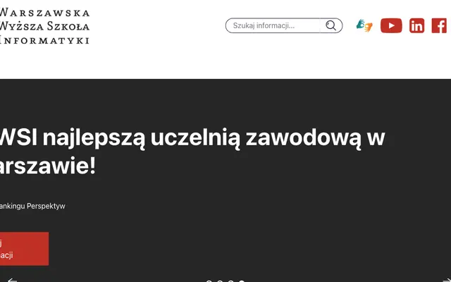 University website — Warsaw School of Computer Science