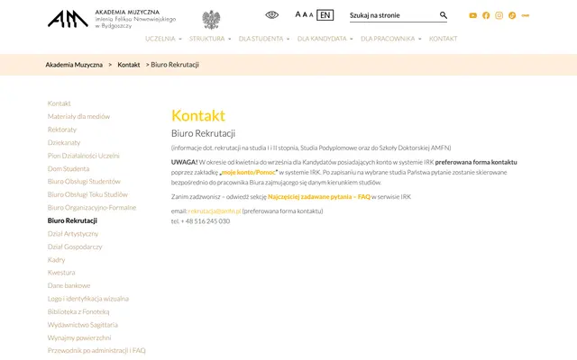 Admissions page — Feliks Nowowiejski Academy of Music in Bydgoszcz